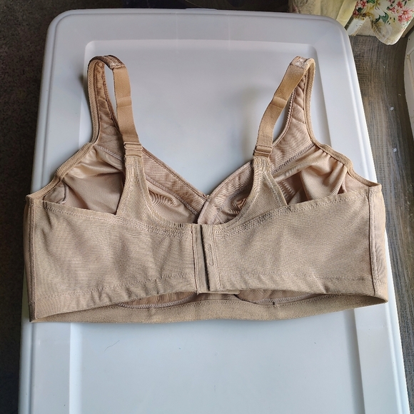 Glamorise MagicLift Seamless Wire-free everyday Bra - Cafe Nude Intimates sz 46G - Picture 7 of 17